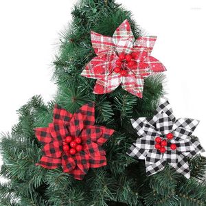 Dekoratif Çiçekler 3pcs/Paket 17cm Yapay Çiçek Berry Ev Dekoru Düğün Dekorasyonu El Yapımı Noel Ağacı Süsler