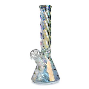 Neues Design holographischer Regenbogenglasbongs einzigartige Wirbel Wasserrohr Becher Bong 12,5 Zoll DAB Rig Rauchrohr Großhandel Großhandel