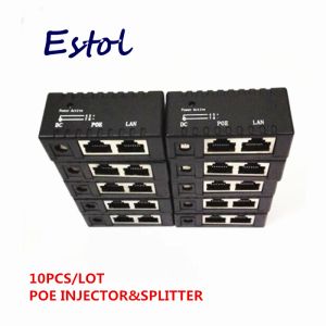 Аксессуары горячая всего продажа объемная продажа Black 10 ПК/лот POE Power Power Over Ethernet Adapter для IP -камеры IP Phone Cctv Ap