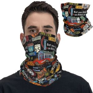 Moda yüz maskeleri boyun gaiter rotası 66 Amerika Amerika Otoyolu Bandana Boyun Kapağı Baskılı balaclavas Sarbez şapka balıkçılığı erkekler için kadınlar yetişkin yıkanabilir y240425