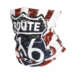 Moda Yüz Maskeleri Boyun Gaiter Route 66 Starburst Yol Bandana Boyun Gaiter Baskılı Balaclavas Maske Eşarp Çok Kullanım Koşu Koşan Erkek Kadınlar Yetişkin Y240425KW93