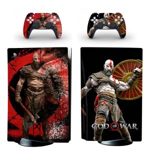 Наклейки God of War Ps5 Disc Skin Sticker Cover для PlayStation 5 Консольные контроллеры PS5 Blue Ray Disk Skin Sticker Vinyl