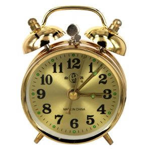 Saatler Mekanik Rüzgar Yukarı Yay çalar saat ikiz çan çubuk/çan tasarımı noctilucent vintage akıllı metal masa saat ev dekor hediyeleri 7cm