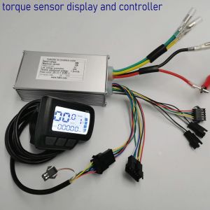 Aksesuarlar LCD Ekran+BLDC Denetleyicisi 36V48V 250W 6A Tork sensörü DIY parçaları ile elektrikli bisiklet dağ bisikleti için