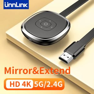 Stick Unnink 5G 4K TV Kablosuz WiFi Yansıtma Kablosu HDMI Video Dongle Verici Adaptörü iPhone Android iOS Miracast