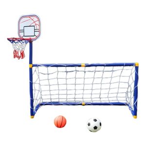 Futbol çocukları açık hava spor futbolu golü Twoinone Suit Erkek ve Kız Basketbol Stand Taşınabilir Futbol Hedefi Plastik Oyuncak Mini