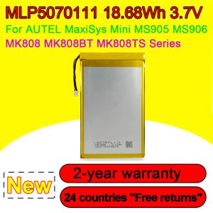 Baterias 3,7V 18,68WH 5050MAH MLP5070111 Bateria para Autel Maxisys Mini MS905 MS906 MK808 MK808BT MK808TS Baterias de substituição na meia