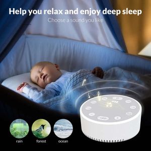 Toptan Beyaz USB Şarj Edilebilir Zamanlı Kapatma Hine Bebek Uyku Ses Gece Işık Zamanlayıcı Gürültü Oyuncu