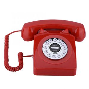 Aksesuarlar Retro Dial Telefon Vintage Antika Telefon Numaraları Depolama Ev Ofis İş Telefono için Temiz Ses Retro Telefon