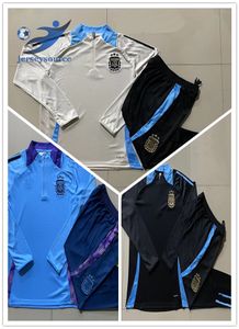 24 25 Arjantin Futbol Trailtsuits Rozet Nakış Futbol Eğitim Takım 24 Messis De Paul Giroud Milli Takımı Mbape Griezmann Kids Kit Üniforma Çorap