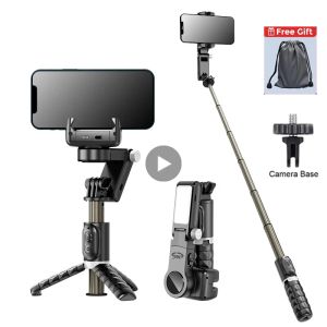 Çubuklar Gimbal Stabiler Tripod Selfie Stick LED Işık Lambası Telefon Tutucu Mobil Stand Kamera Hücre Monopod Akıllı Telefon Desteği