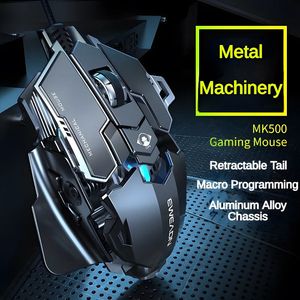 Mechanical Wired Gaming Mouse 9 Ключевой макрос определение 12800 DPI Цвет подсветки Player Player Peripheral для Windows PC 240419