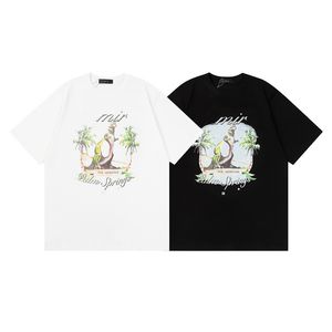 2024 Yaz Lüks Street Giyim Erkekler Tasarımcı Tişörtleri Amirir Gömlek Dinozor Baskı Moda Tişörtleri Pamuk Günlük Tee Kısa Kollu Erkekler Kadın Unisex T Shirt S-XL