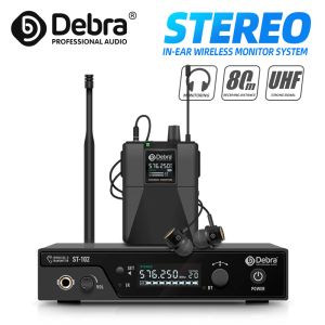 EKİPMAN DEBRA ST102 UHF Stereo Kablosuz INEAR Monitör Sistemi 80300m Sahne Performans Stüdyosu Kaydı için Şanzıman Mesafesi