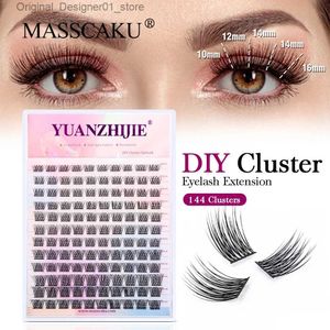 Ложные ресники Masscaku 12 линий DIY DIY Extension Extension Cluster для легкого макияжа Big Eye Secret Super Natural Flash