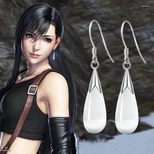 Dangle Küpe Oyunu Final Fantasy VII TIFA Lockhart Cosplay Kadın Kulak Saplamalar Kanca Kolye Eardrop Takı Kostüm Aksesuar Props Hediye