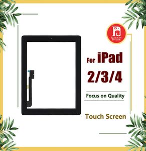 Для iPad 2 3 4 экран дигитайзер стеклянной сенсорной сенсорной панели замены ремонтные детали в сборе с кнопкой кнопкой кнопки наклеек для iPad2 3 5896993