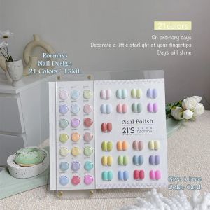 Kitler Rormays Macaron 21pcs Jel Oje Bahar Yaz Şeker Pembe Mavi Yarı Kalıcı UV LED I SICAK ART ART GEL VERNİK FABRİ