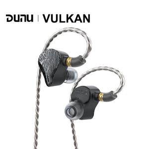 Parçalar Dunu Vulkan DKX6 2DD+4BA HYBRID Sürücüler INEAR EARLOP IEM EARBUDS 0.78mm Çıkarılabilir Kablo 2.5+3.5+4.4mm Twistlock Fiş