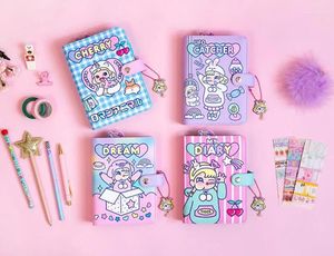 Fast DHL 50pcs 110 листов Kawaii Cartoon A6 Diary Notebook Weekly Travel Note Book Стациональная офисная школа.