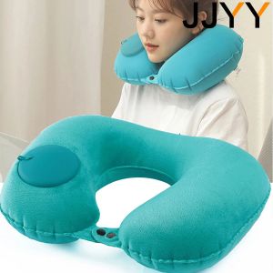 Подушка jjyy u формируется подушка для шеи для самолета и автомобиля надувные подушки Автоматическое сжатие кольцо на открытом воздухе.