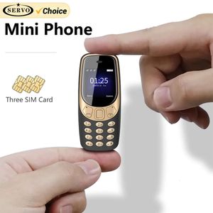 Servo Q3308 Pro Sim Card 3 Bekleme Mini Cep Telefonu Bluetooth Hızlı Kadran Sihirli Sesli FM Radyo Çağrı Kayıt Cep Telefonu