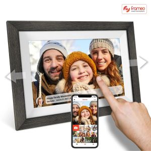 Кадры Frameo 10,1 дюйма Smart Digital Picture Rame Wood 64 ГБ памяти IPS HD 1080p Электронная фотомама Wi -Fi Wi -Fi Scence Screen для подарока