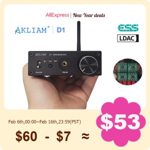 Конвертер Akliam D1 ES9038Q2M DAC QCC5125 Bluetooth DAC Poard AptXHD LDAC HIFI SOUND Decoder Rod Audio