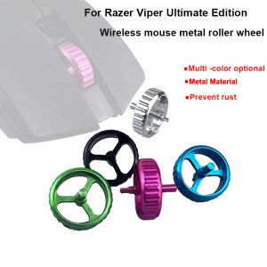 Ratos rustresistentes de reposição de rolagem de metal personalizada peças de reparo para Razer Viper Ultimate sem fio DualMode RGB Gaming Mouse