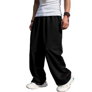 Sweetpants artı beden hiphop eşofman erkekler rahat harem joggers gevşek bol geniş bacak pantolon sokak kıyafeti ter pantolon giyim