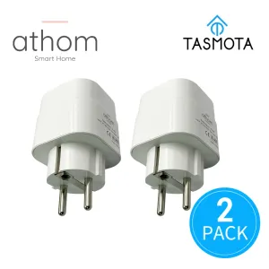 Контроль Athom Smart Home Предварительно разбитый Tasmota Wi -Fi Plug Работает с домашним Assitant Electric Monitoring 16a