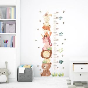 Шкалы, диаграмма роста роста ребенка, измерение наклейки на стены на стенах для детских номеров.