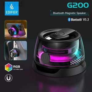 Taşınabilir Hoparlörler Edicier Manyetik Taşınabilir Bluetooth Hoparlör Hecate G200 Mini Ses Kutusu Bluetooth 5.3 RGB Aydınlatma Telefon Tutucu Gerçek Kablosuz D240425