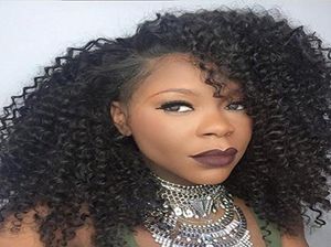 Короткие черные парики Синтетические Ladys039 Hair Wig Afro Kinky Curly Africa American Front Wig для Fashion Women4022301