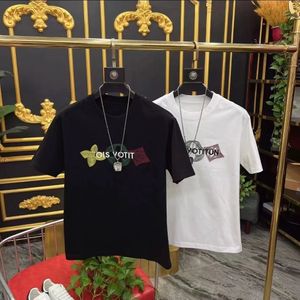Tasarımcı Erkek Tişört Kadın T-Shirt, Günlük Günlük Moda VV Mektup Baskı Kısa Kollu Sıcak Satış Üstü Hip Hop Giyim Erkekler Artı Boyut S-5XL