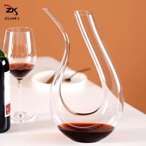 1500 мл хрусталя U-образного вина Decanter Gift Box Swan Decanter Creative Wine Seperator 240410