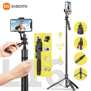 Sticks Xiaomi Tripod Telefon Selfie Stick Wireless Bluetooth Uzaktan Kumanda Fotoğrafçılığı Antishake Telefon Tutucu Teleskoping Tripod