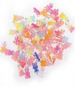 Yeyulin 100 PCS şeker ayı sevimli reçine takılar diy yama bulguları sakız küpeler anahtarlık kolye kolye takı dekor aksesuar 25510059