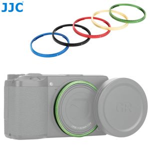 Aksesuarlar JJC Ricoh GR III GRIII GR3 Kamera için Dayanıklı Alüminyum Lens Halkası Ricoh GN1 Lens Dekorasyon Halkası