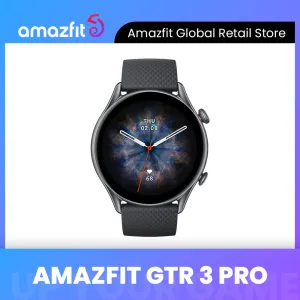 Смотреть новый Amabfit Gtr 3 Pro Gtr3 Pro Gtr3 Pro Smart Wwatch Alexa HD Amoled Display 12Day Authoration Life Smart Watch для iOS для Andriod