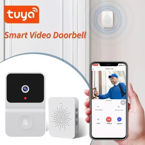 Tuka kablosuz kapı zili wifi video intercom akıllı ev kapı çan kamera düğmesi hoş geldiniz tarafından ev t23 için güvenlik alarmı