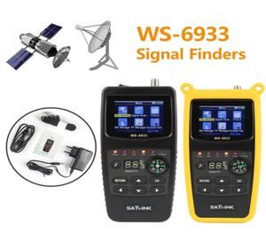 Satlink WS6933 Satfinder DVBS2 Digital Satellite Finder 21 polegadas LCD Display FTA CKU Band WS 6933 WS6933 SAT meter4825237