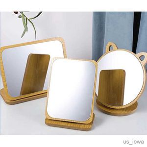 Зеркала простые деревянные зеркало для макияжа женщина столовые стойки Коместеса