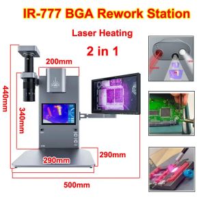 Ly Mini 2 Arada 1 Termal Kızılötesi Görüntüleyici Analizörü Lazer De-Soldering BGA yeniden işleme Lehim İstasyonu IR-777 Telefon Tamir