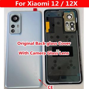 Оригинальный корпус задних аккумуляторных аккумуляторов для xiaomi 12 12 раз замена корпуса задней панели с помощью камеры Mi12 M12x