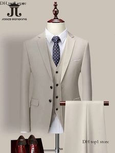 Designer Suit in stile cinese Campioni da uomo giacca marca di ricamo di fascia alta British Abito da uomo Formale Abito da uomo Abito da sposa a tre pezzi Fit Slip Stupt 408 408
