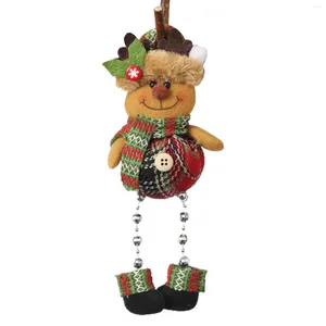 Декоративные фигурки рождественская висящая кукла с начинкой сеткой ткань Санта -Клаус снеговик для друзей семейства соседей
