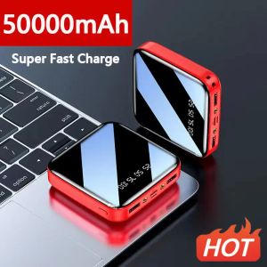 Chargers mini Power Bank 50000MAH Portable Super Fast Charger Внешний аккумулятор для Xiaomi iPhone Samsung Poverbank Digital Display