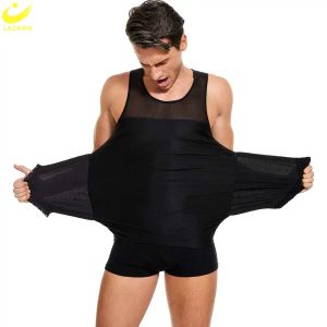 Pants Lazawg Erkekler Shapewear Zımlandırma Tankları Tops Sıkıştırma Karın Kontrol Vücut Şakası Üst Yağ Brülör Egzersiz Spor Egzersizi Fiess