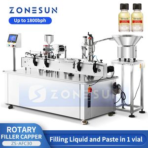 Зонезин интегрированная паста и жидкая наполнение машины с двойной фазовой продукцией Косметика Автоматическая производственная система ZS-AFC30